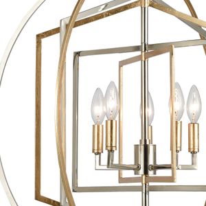 Geosphere 27'' Wide 5-Light Chandelier - Polished Nickel 3