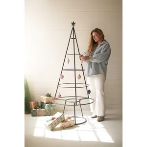 Large Metal Christmas Tree Ornament Display 1
