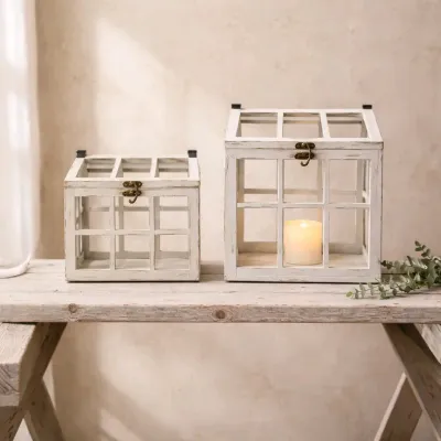 Belmont Lanterns Set of 2 15in and 12inH