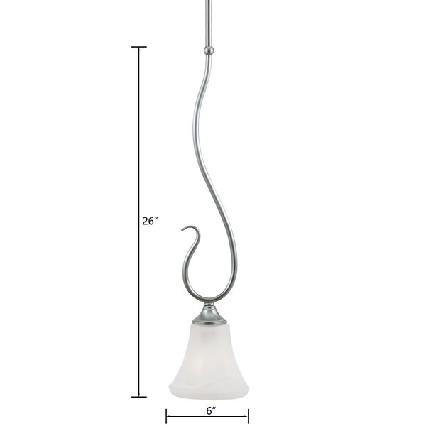 Elipse 6'' Wide 1-Light Mini Pendant - Brushed Nickel
