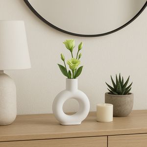 REIDGATE WHITE VASE 9 (IN) 2