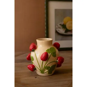 Ceramic Strawberry Vase 1