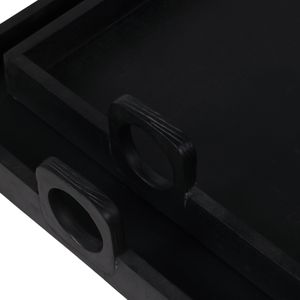 BAXTERMOOR SET OF 2 BLACK TRAY 5 (IN) 6