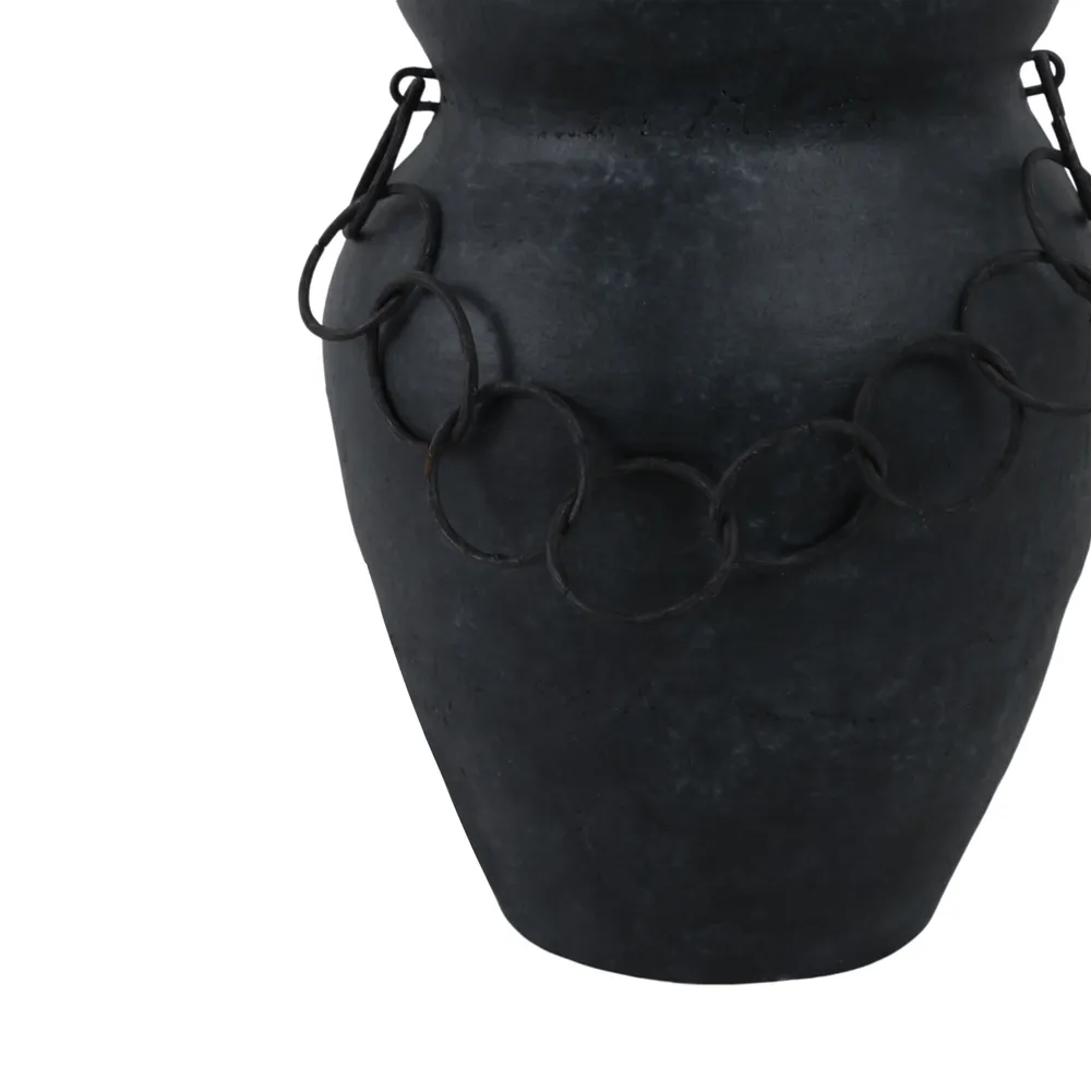 TILTONBEACH BLACK VASE 10 (IN)
