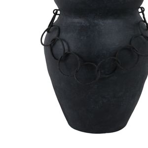 TILTONBEACH BLACK VASE 10 (IN) 6