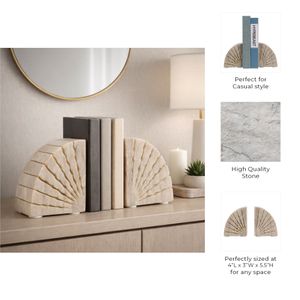 JULIANWAY SET OF 2 TAN BOOKENDS 6 (IN) 9