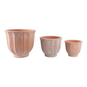 ROYCLIFF SET OF 3 RED PLANTER 13 (IN) 4
