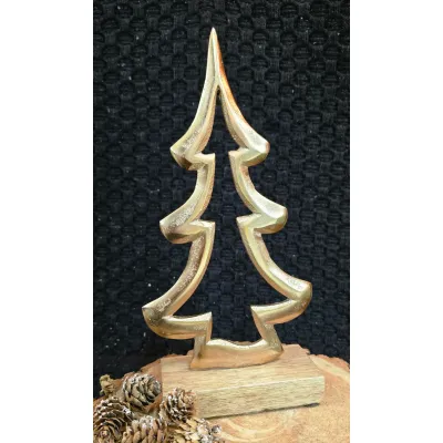 Smallallall Golden Metal Tree 4x8in