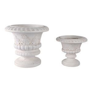 FLEMMINGOAK SET OF 2 IVORY PLANTER 21 (IN) 1