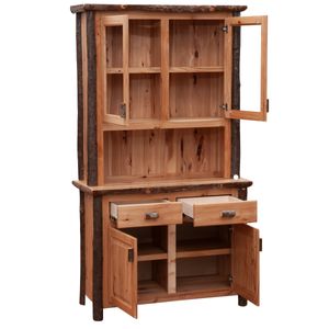 Hickory Log 48-inch Buffet & Hutch - Cinnamon 3