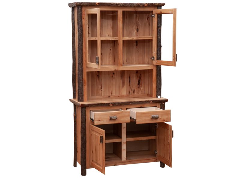 Hickory Log 48-inch Buffet & Hutch - Cinnamon 3