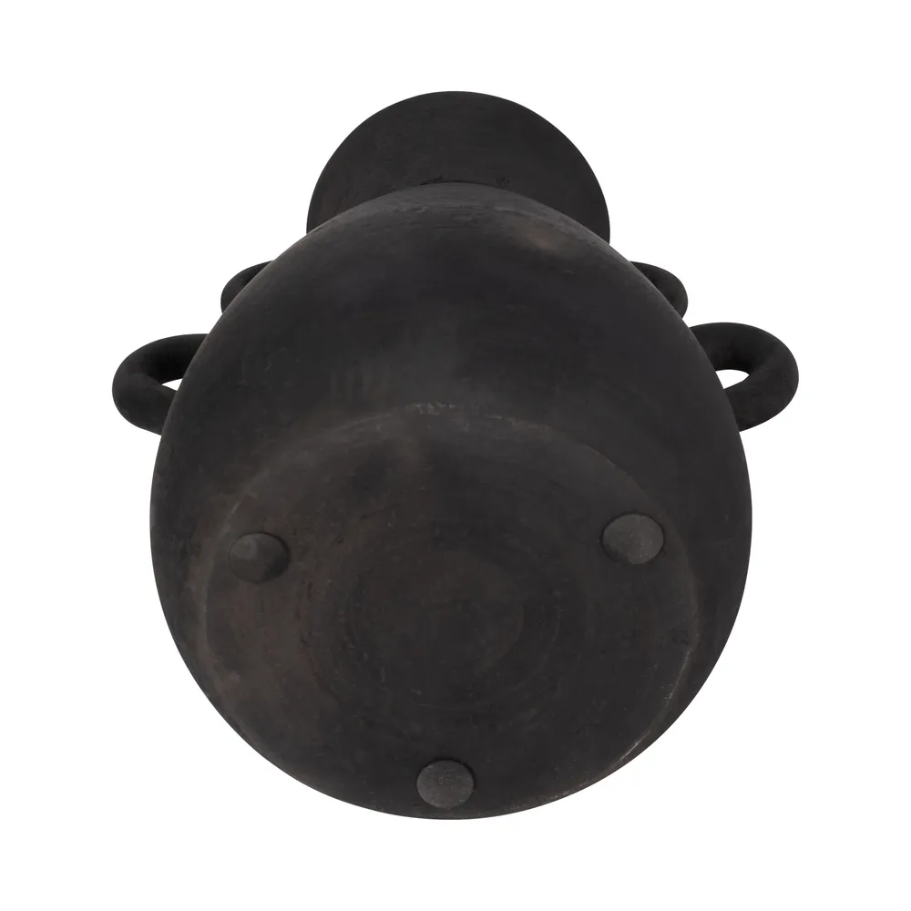 ARLOBEACH BLACK VASE 12 (IN)