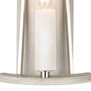 White Stone 12″ High 1-Light Sconce - Polished Nickel 4