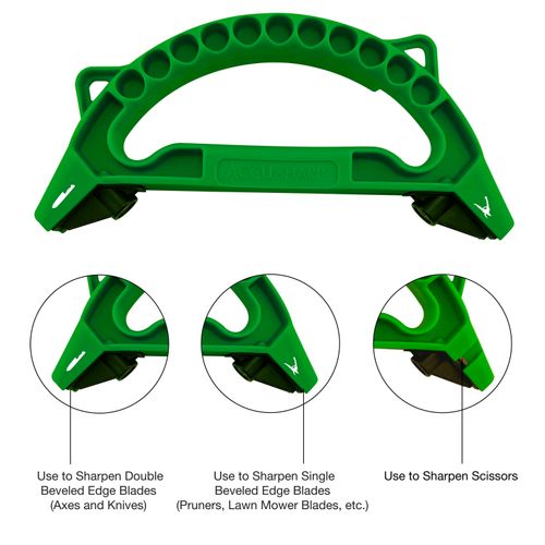 All In 1 Knife, Scissors, Garden Tool Sharpener - Green