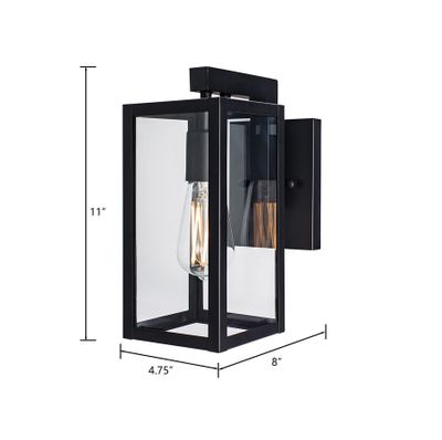 Capture 11″ High 1-Light Outdoor Sconce - Matte Black