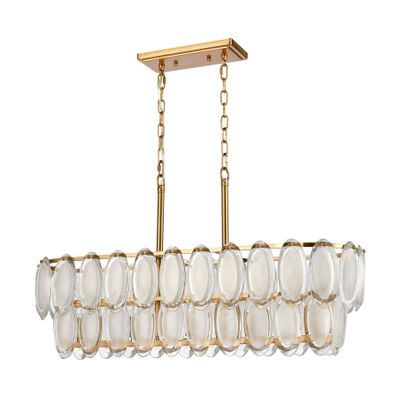 Curiosity 32'' Wide 5-Light Linear Chandelier -  Aged Brass