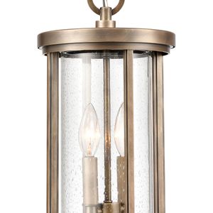 Brison 8'' Wide 2-Light Outdoor Pendant - Vintage Brass 4