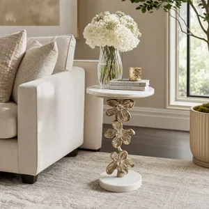 ETHANLAKE WHITE TABLE 22 (IN) 8