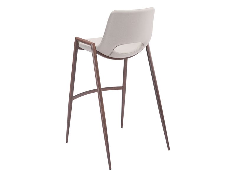 Desi Barstool Beige & Walnut 6