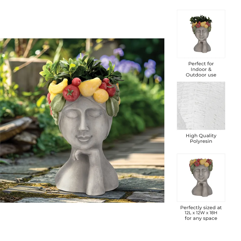 ARLOWLAND GRAY PLANTER 18 (IN)