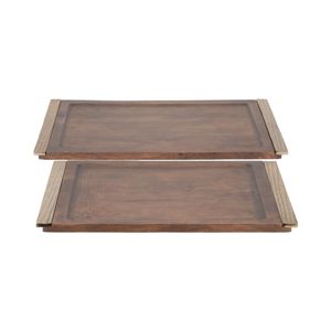 ALDENTON SET OF 2 BROWN TRAY 1 (IN) 1