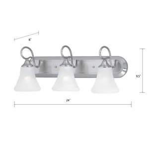Elipse 24'' Wide 3-Light Vanity Light - Brushed Nickel 2