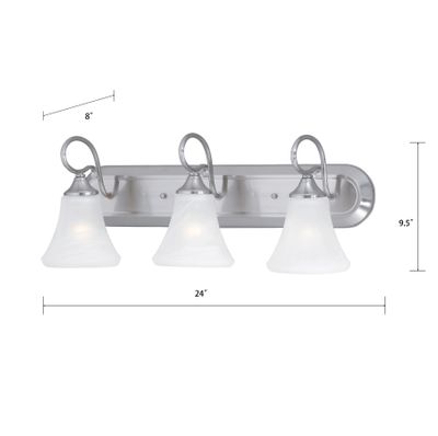 Elipse 24'' Wide 3-Light Vanity Light - Brushed Nickel