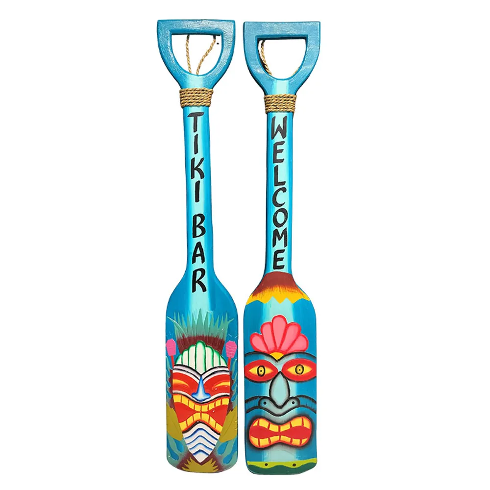 35-1/4" BLUE TIKI OAR 2-ASSORTED