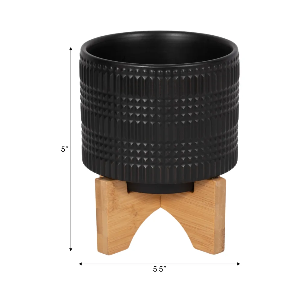 LYNNWELL BLACK PLANTER 5 (IN)