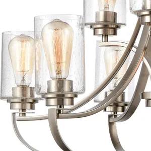 Market Square 29" Wide 9-Light Chandelier - Brushed Nickel 2
