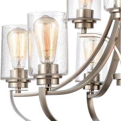 Market Square 29'' Wide 9-Light Chandelier - Brushed Nickel