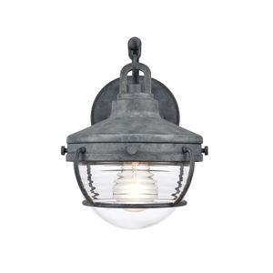 Eastport 10'' High 1-Light Outdoor Sconce - Aged Zinc 2