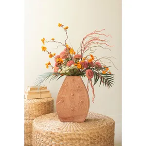 Terracotta Vase with Fish Detail 1
