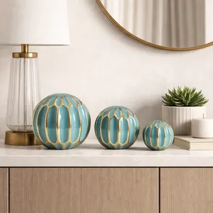 IVYPARK SET OF 3 BLUE ORBS 6 (IN) 13
