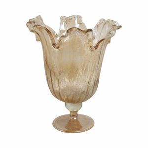 HARDENSHAW BROWN GLASS VASE 18 (IN) 4