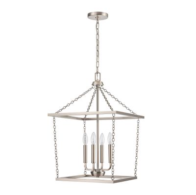 Emmett 17″ Wide 4-Light Pendant - Brushed Nickel