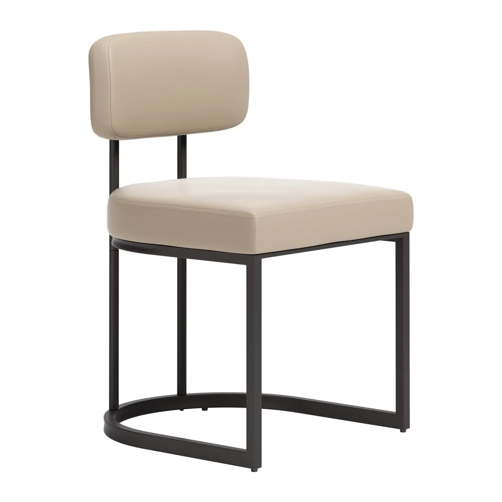Velar Dining Chair Beige & Gray