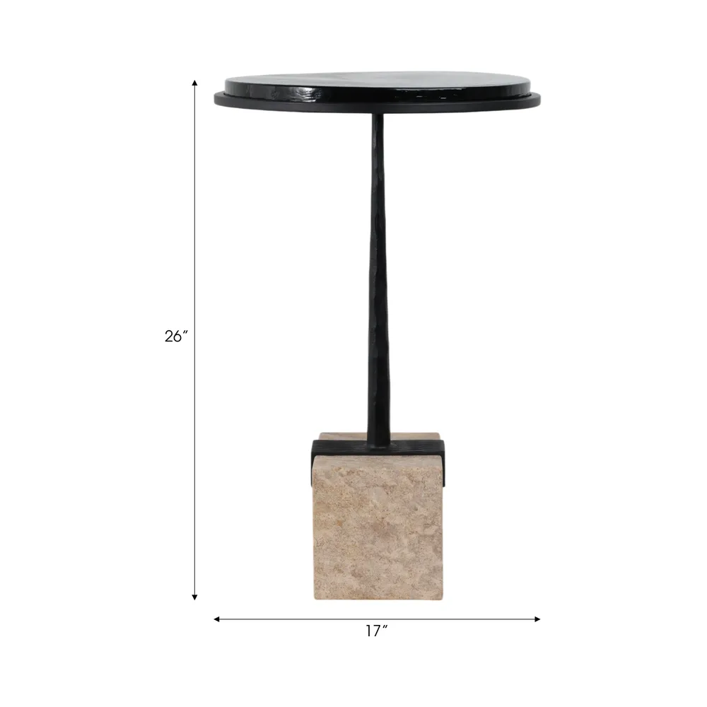 BECKSHAW BLACK TABLE 26 (IN)