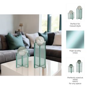 TRENTONVIEW SET OF 2 CLEAR DECOR 12 (IN) 9