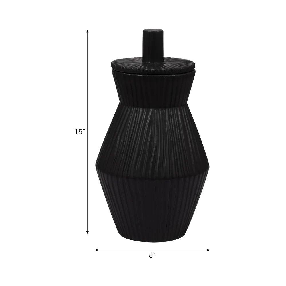 WRENTON BLACK VASE 15 (IN)