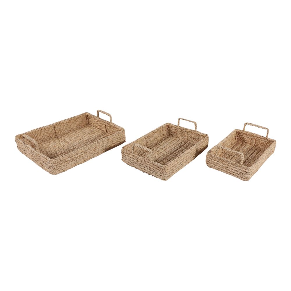 FLINTGROVE SET OF 3 BROWN TRAY 5 (IN)