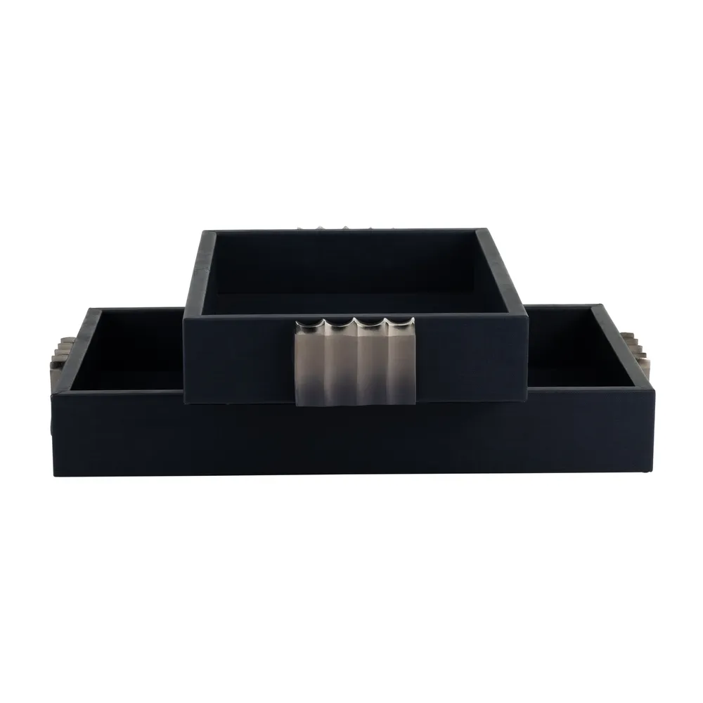 FORRESTMILL SET OF 2 BLUE TRAY 3 (IN)