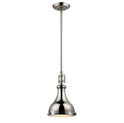 Rutherford 9″ Wide 1-Light Mini Pendant - Polished Nickel