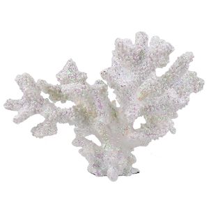 6-3/4" WHITE CORAL WITH GLITTER 1