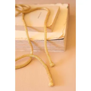 Gold Plain Seed-Beaded Lariat 5