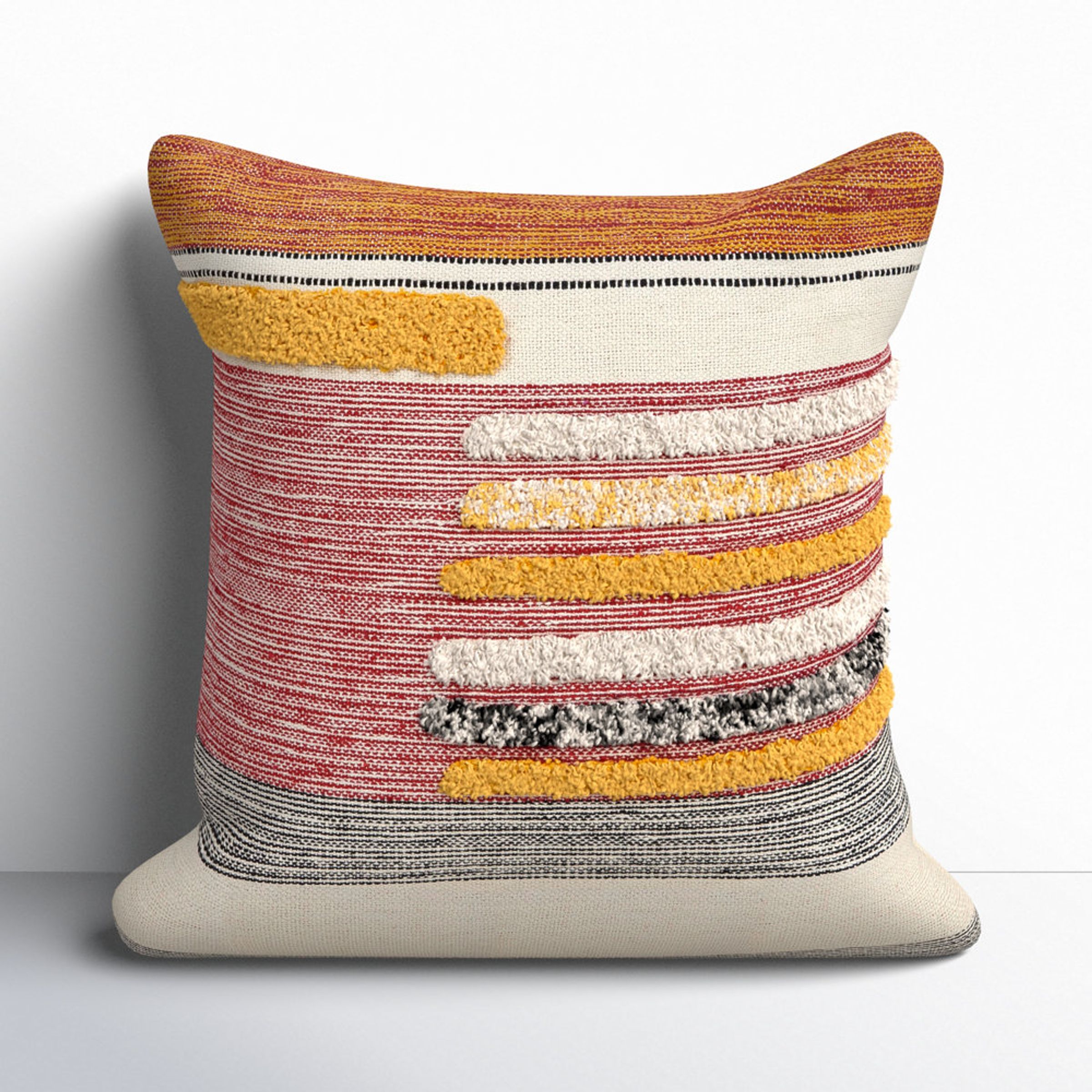 Davon Appliqued Cotton Throw Pillow