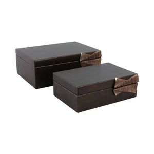 ANSELLEY SET OF 2 GRAY BOXES 4 (IN) 1