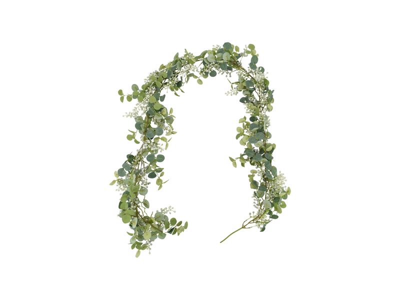70" Eucalyptus & White Berry Garland 1