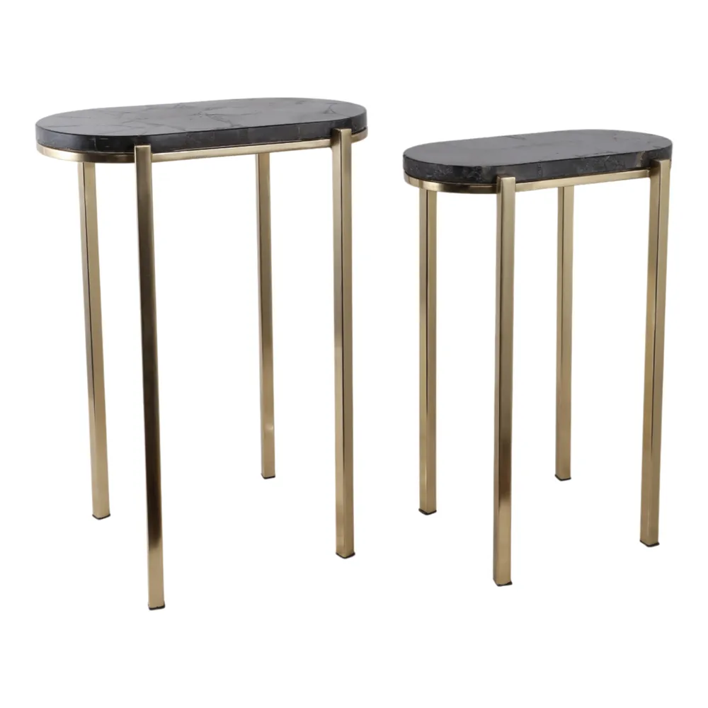 ENOCHVALE SET OF 2 BLACK TABLE 24 (IN)