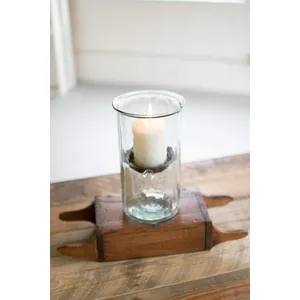 Mini Glass Candle Cylinders with Rustic Insert \ Medium 2